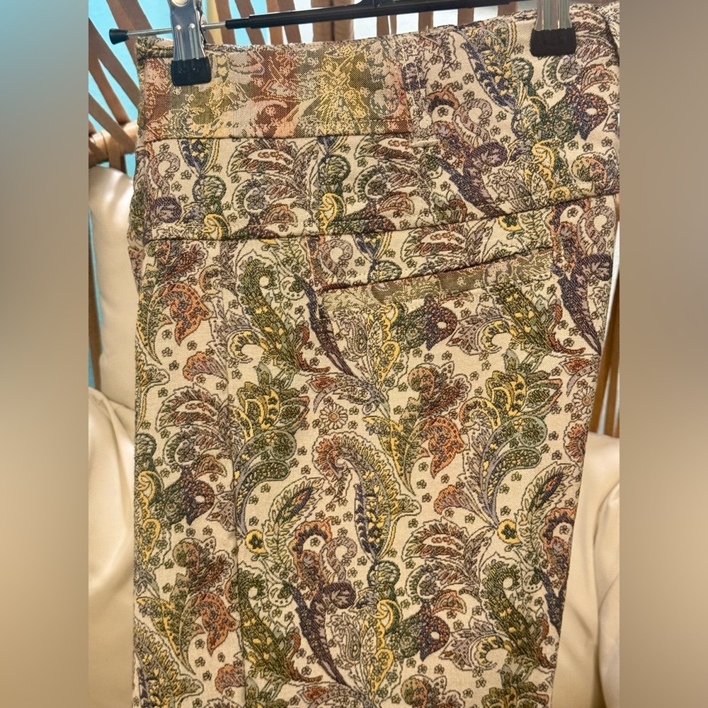 Free People Aster Jacquard Flares Low Rise Boho 70s Flare Pants Size 6 NWT - Picture 10 of 13